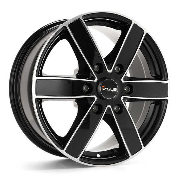 AC-V61 Black Polished 6.5x16 6x125 ET68 CB74.1 60° 1215 kg V61065166125068741D0