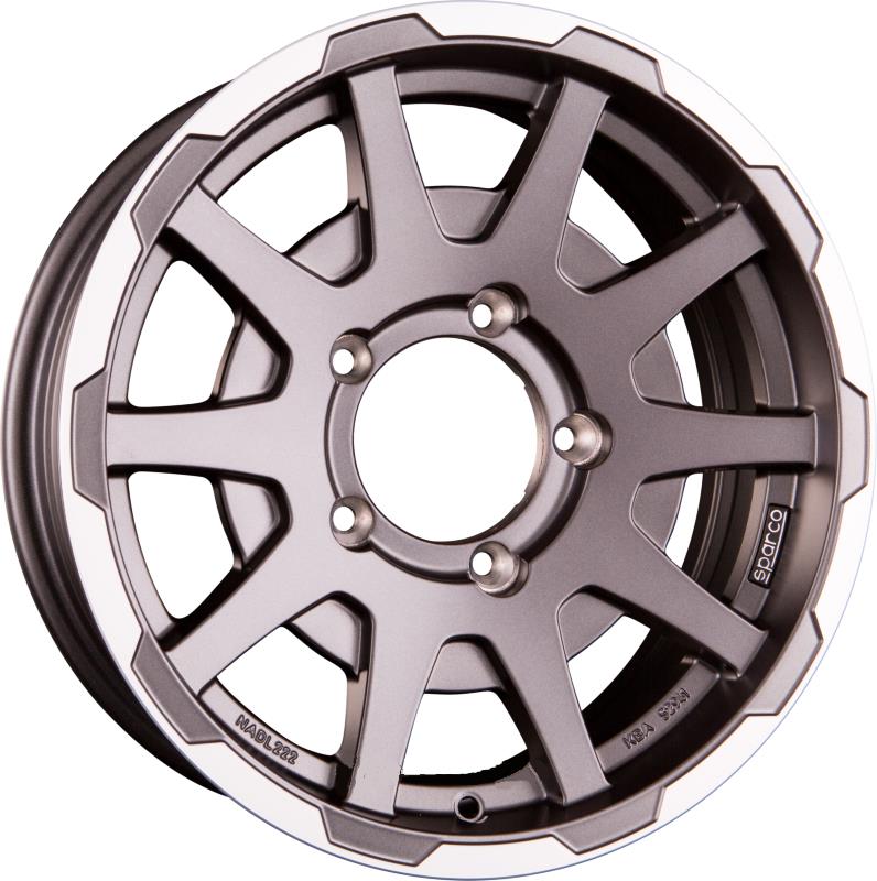 Dakar Matt Dark Greey Lip Polished NO CAP 5,5x16 5x139.7 ET5 CB108,1 (NO CAP) 60° 500 kg W29080001TM7