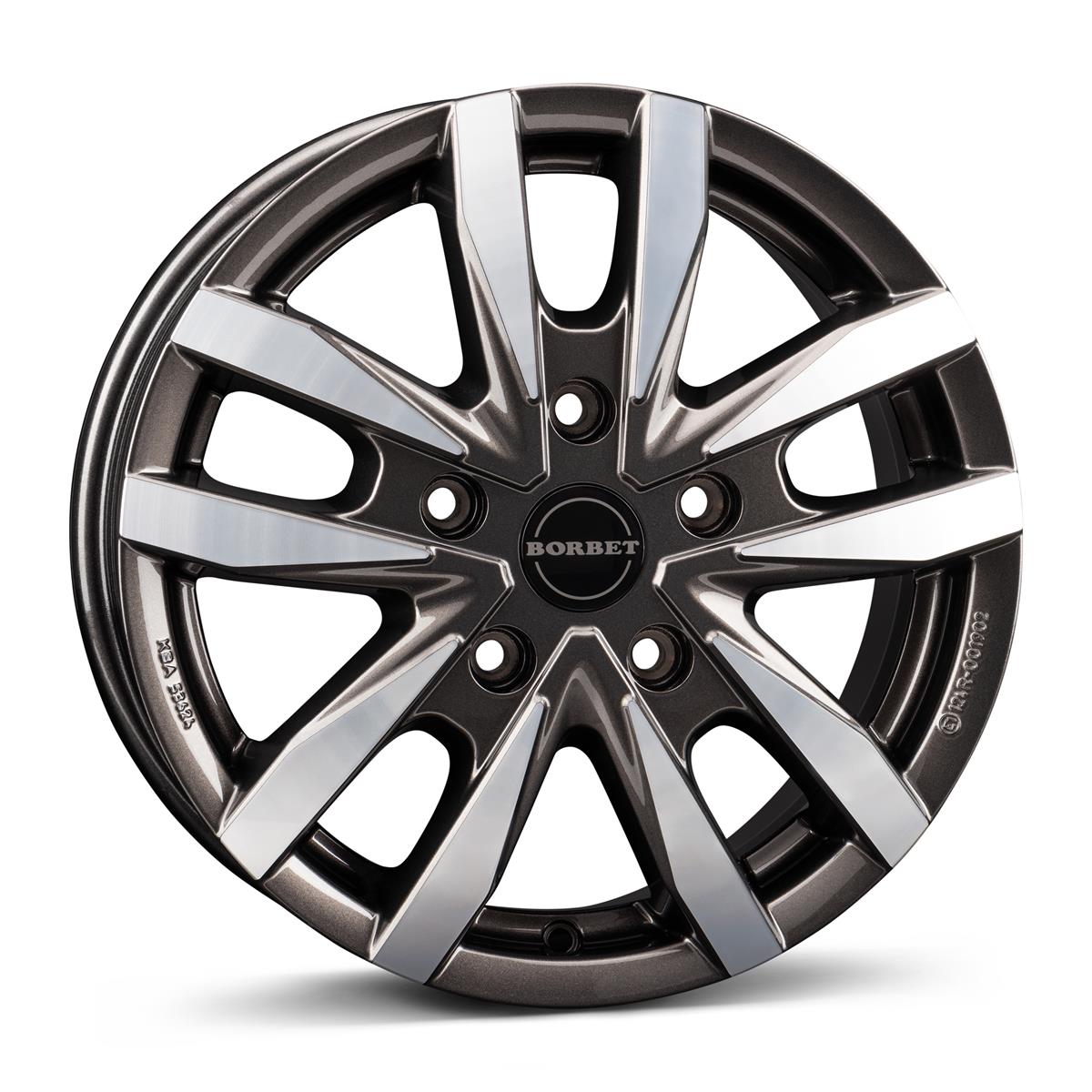 CW5 mistral anthracite glossy polished 6,5x16 5x130 ET66 CB89,1 60° 1200 kg 497465