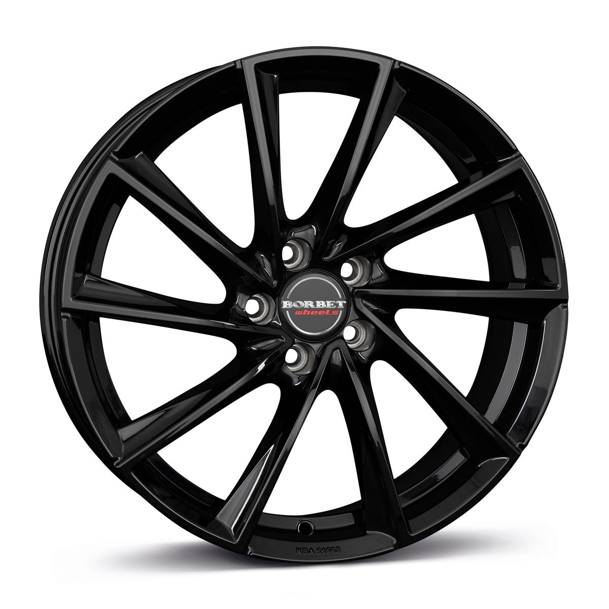 VTX black glossy 8x18 5x108 ET45 CB72,6 60° 670 kg 496482