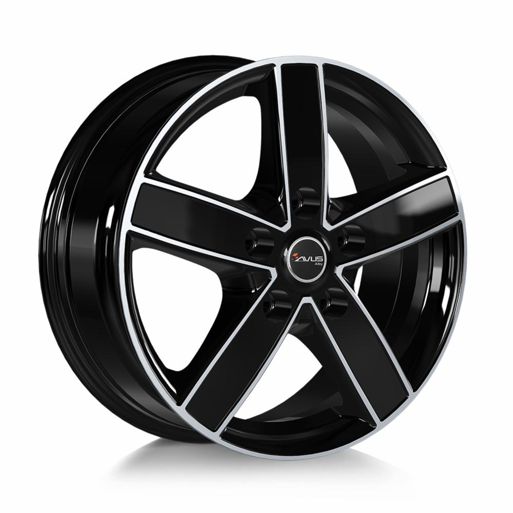 AC-V51 Black Polished 7x17 5x118 ET62 CB71.1 60° 1075 kg V51070175118062711D0