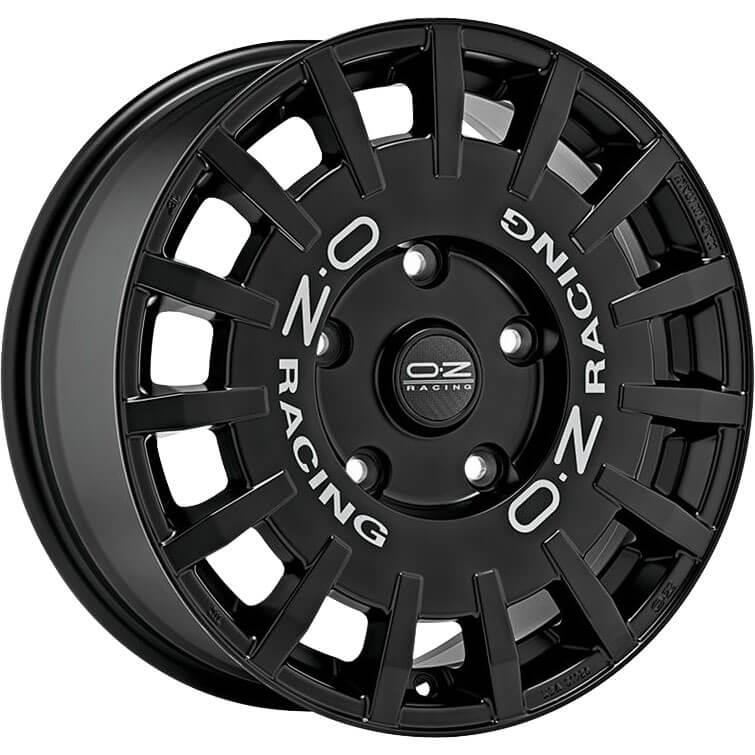 Rally Racing Gloss Black Silver Lettering 8x18 5x112 ET45 CB75,0 R12 650 kg W01A12205H3