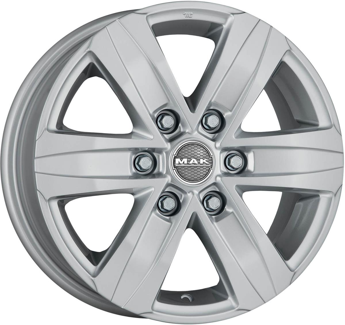 Stone 6 Silver 6,5x16 6x125 ET50 CB74,1 60° 1215 kg F65606SSI50QZ