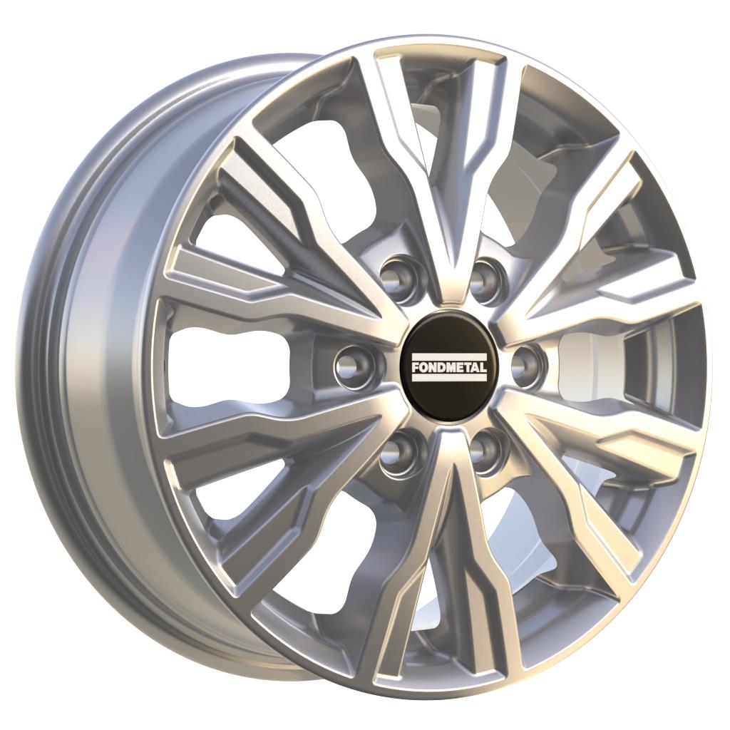 PRO2 Glossy Silver 6,5x16 6x120 ET50 CB74,5 60° 1250 kg RF19899