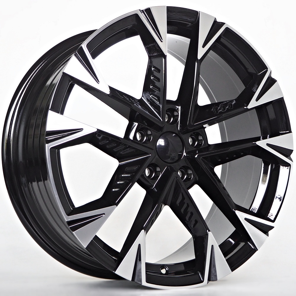 Ezra 8X18 5X112 ET40 57,1 Black machined spokes