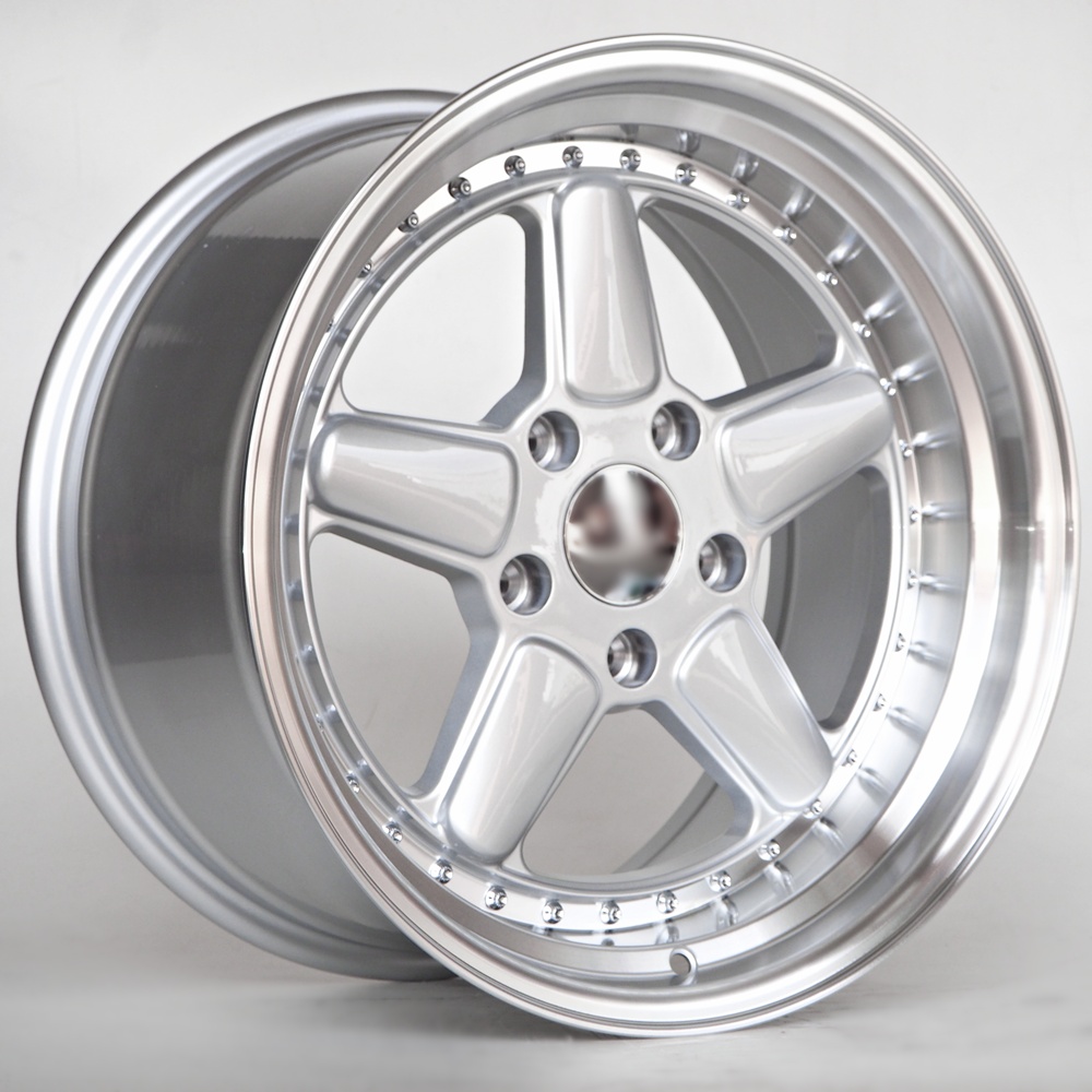 Kara 9X17 5X120 ET25 72,6 Silver Machined Lip Chrome Rivets